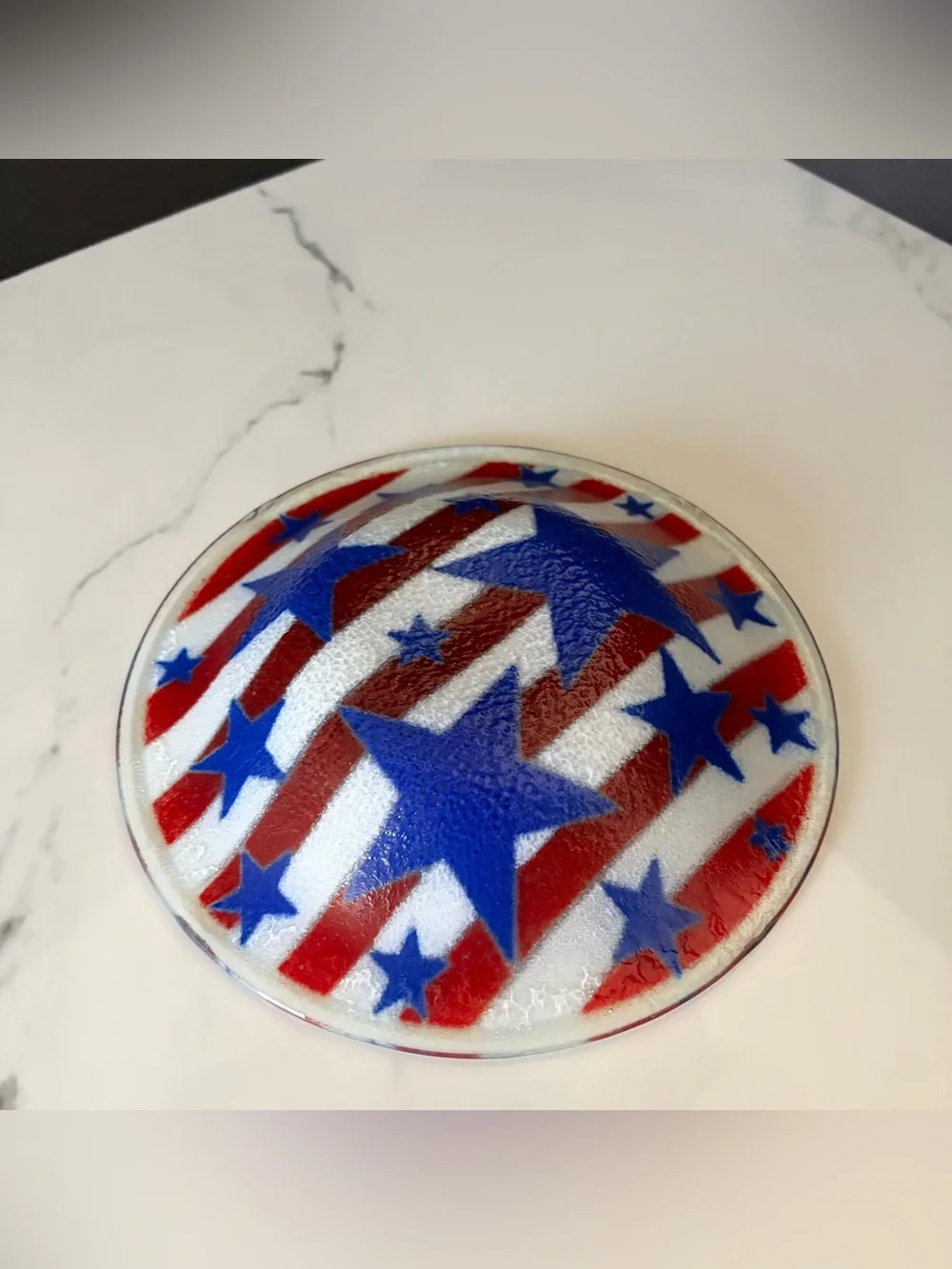 Stars & Stripes - Fourth of July Patriotic Bowl by Peggy Karr